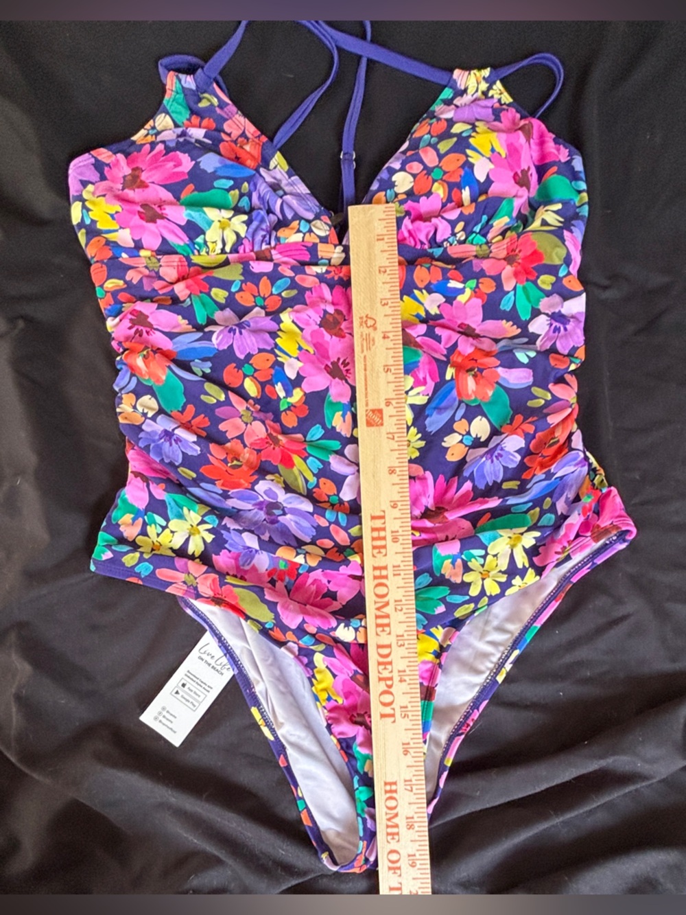 CupShe Purple Floral One-Piece Swimsuit Women’s Size XL New with Tags Floral - Picture 5 of 11